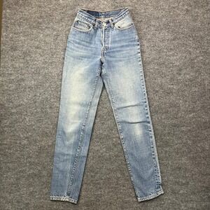 VTG Levi's 501 Jeans Women's 3L Blue Denim Pockets Button Fly USA Made - 25X31
